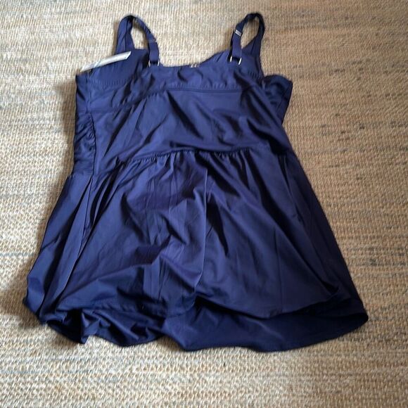 Anne Cole Plus - Adjustable Side Slit Skirted Bottom - Picture 3 of 3